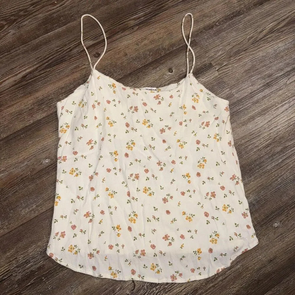 Reformation Small Floral Boho Hippie Colorful Fall Layering Blouse‎